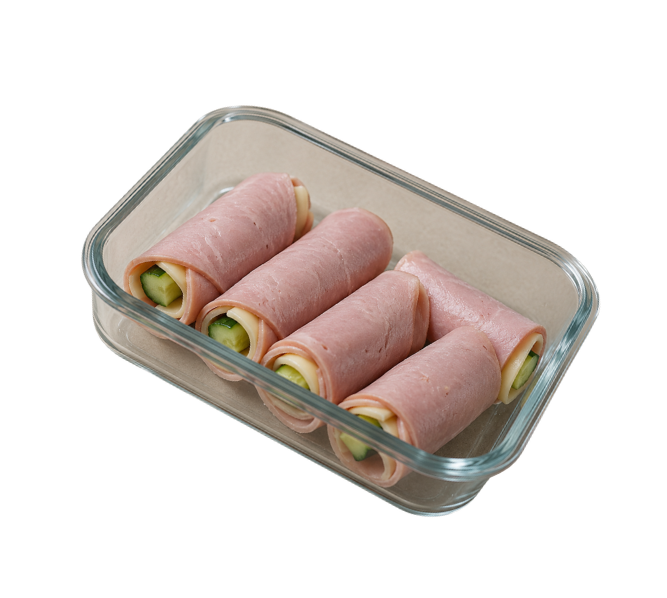 Rollitos de jamón y queso