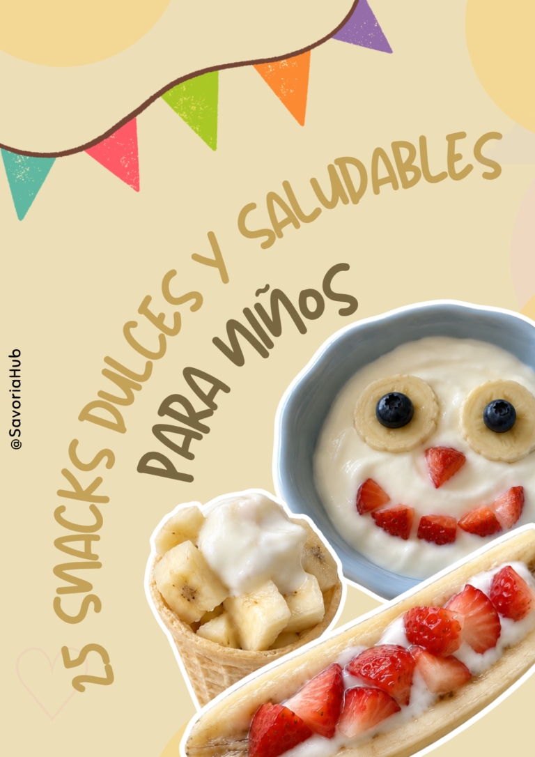 25 Snacks Dulces y Saludables para Niños